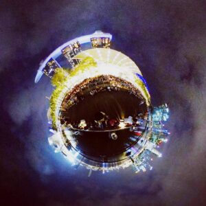 360度カメラで撮影したシンガポールの夜景